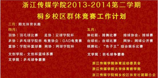 2014桐乡群体竞赛工作计划